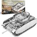 Piececool Metal 3D Puzzles for Adults, Germany Panzer IV Tanks Model Building Kits (1:48 Scale), DIY Assembling Arts and Crafts, Best Christmas Birthday Gifts