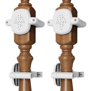 Upgrade 2 Pcs Baby Gate Banister Adapter – No‑Drill Stair Railing Mount, Fits 2–3.5″ Round/Square Posts, Compatible with Baby & Pet Safety Gates(White, Standard-W)