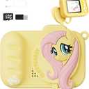 My Little Pony Magic Catcher Children's Camera Toy, Toddler Camera for 3-8 Year Old Children, Kid's Camera with SD Card,Cartoon Children's Digital Camera, Fluttershy (Yellow)