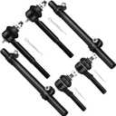 SCITOO 6pcs Suspension Kit Front 2 Inner 2 Outer Tie Rod Ends 2 Tie Rod Adjusting Sleeves fit 1995 1996 1997 1998 1999 2000 2001 2002 for Ford Crown Victoria for Lincoln Town Car for Mercury Es3494