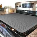 YUHFERA Stove Top Cover for Electric Stove - Silicone Stove Mat for Glass Top, Glass Cooktop Protector, XL Dish Drying Mats For Kitchen,Oven Covers for Electric Stove (Gray,30 x 21)