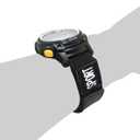 Bandini Nylon Sports Watch Band Strap - 20mm, 22mm, 18mm, 24mm, 26mm - Hook Loop & Fastening - Waterproof - Black, Red, Blue, Green, Orange (Black / Stainless Steel Clasp)