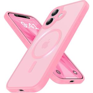 Faiono Magnetic for iPhone 17 Case [Full Camera Protection][Military-Grade Protection][Compatible with MagSafe] Shockproof Protective Slim Phone Case for iPhone 17, Pink