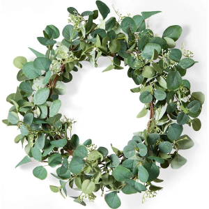 Artificial Eucalyptus Wreath Green\