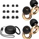 Ear Plugs for Sleeping,2 Pairs of Stylish Reusable Noise Reduction Earplugs with 8 Pairs Tips & case,Hearing Protection Earplugs for Concert,Travel,Work,Live Events - 25dB-30dB (1 pair (Pack of 1), Gold)