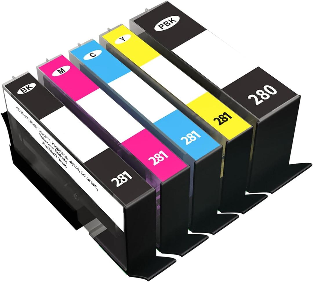 YOUTOOK PGI-280XXL CLI-281XXL Ink Cartridges, Printer Work with PIXMA TS6120 TS6220 TS6320 TS8120 TS8220 TS8320 TR7520 TR8520 TR8620 TS9120 TS9520 TS9521C TS702 Printer