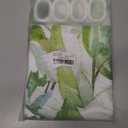 Tititex Greenery Eucalyptus Shower Curtain Sets, Bright Green Watercolor Leaves on The Top Plant with Floral Bathroom Decoration 60x72 Inch with Hooks