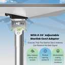 Starlink Gen 3 Pole Mount Kit - Adjustable Design for Easy Installation & Optimal Signal Reception - High Load Capacity, Portable & Perfect for RV Ladder