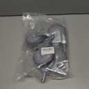 MySit Stem Caster Wheels with Brake 4 inch Heavy Duty TPR Swivel Casters 7/16-lnch Stem Diameter Set of 4 for Rubbermaid Mop Bucket, Cart, Stool, Mop Bucket, Grill, Shop Vac