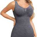 Shapewear Camisoles With Built in Bra Tummy Control Compression Tank Tops for Women Body Shaper Padded Tanks XXL