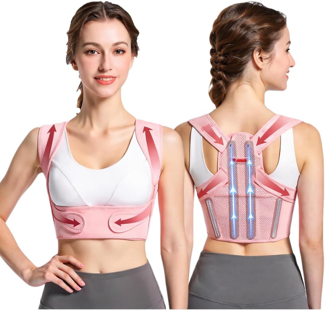 Back Brace Posture Corrector for Women - Adjustable Upper Posture Support Bras for Neck Shoulder Back Straightener - Comfortable Posture Corrector Invisilite Hunchback Slouching Under Clothes (Small)