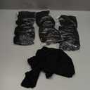 4 Pieces Slip-On Pre-Tied Head Scarves Women Headwear Turban Beanie Caps Head Wrap Headscarf for Women (Black)