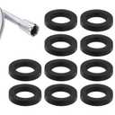 10PCS Shower Head Gasket, Black Shower Hose Washers, 3/4 Inch Rubber Washers for Shower-Head and Hose Connecting, Creates A Seal to Prevent Leakage