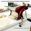 XINGYUEXUAN Pasta Maker Machine, Stainless Steel Manual Noodle Maker with 2mm & 4mm Cutters, Hand Crank for Homemade Spaghetti, Fettuccine, Lasagna & Dumpling
