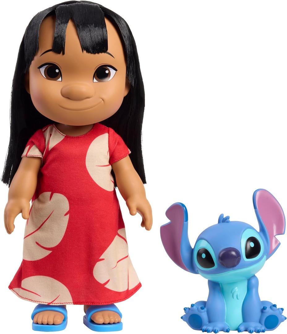 Disney Lilo & Stitch 14-inch Poseable Lilo Doll with 5-inch Stitch Figure, Collectible Toys, Toy for Fans, Girls, Kids, Ages 3 and Up by Just Play