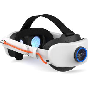 Comfort Head Strap with Battery for Meta Quest 3/Quest 3S, 8000Mah Elite Strap Battery Pack Extend 7 hrs Playtime, Adjustable Lightweight Headset Strap Accessories