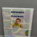 Babebay Disposable Stick-on Placemats 40 Pack for Baby & Kids & Toddler, Sticky Placemats Restaurant Table Mats 12" x 18" (Happy Zoo)