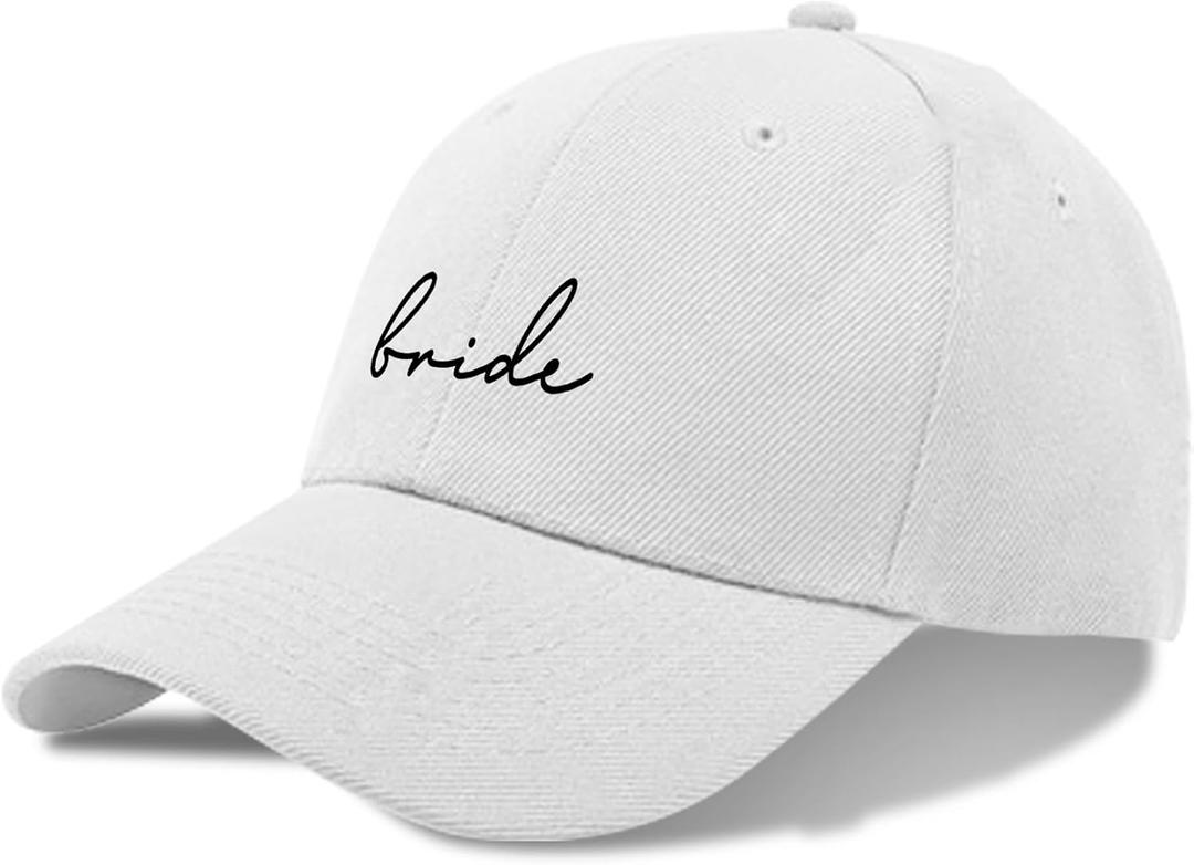 Mr and Mrs Hats, Wedding Gifts for Couples, His and Hers Engagement Gift, Honeymoon Travel Essentials (B (1 Hat) Bride/White+black)