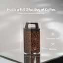 KIVY Vacuum Seal Coffee Canister (Glass) - Coffee Canister with Airtight Lid - Airtight Coffee Jar - Air Tight Coffee Container - Vacuum Storage