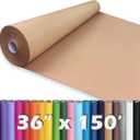 PerkHomy Brown Kraft Paper Roll 36" x 1,800" (150') for Gift Wrapping Bouquet Flower Art Painting Craft Writing Packaging Shipping 80GSM 55LB (Brown, 36" x 150')