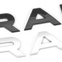 3D Raised Front Head ABS Letter Decal Emblem Tailgate Letters Rear Emblem Nameplate Sport Badge Compatible with RxxxE and RxxxR (Matte Silver)