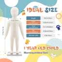 DoubleFill 2 Pcs Kids Mannequins 1 Year Old Baby Mannequin Toddler Child Dress Form Foam Flexible Full Body Manikin with Removable Head, 30.7 Inches in Height