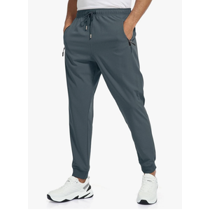 Rapoo Men's Lightweight Joggers Pants Quick Dry Workout Track Running Gym Athletic Pants with 3 Zipper Pockets 32M