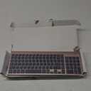 Wireless Keyboard and Mouse Ultra Slim Combo, TopMate 2.4G Silent Compact USB 2400DPI Mouse and Scissor Switch Keyboard Set with Cover, Batteries Included, for PC/Laptop/Windows/Mac - Rose Gold Black