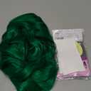 Short Green Wavy Wigs with Bangs Green Bob Wig for Women 12 Inch Colored Wig Synthetic Fiber Hair Wigs for Halloween St. Patrick's Use