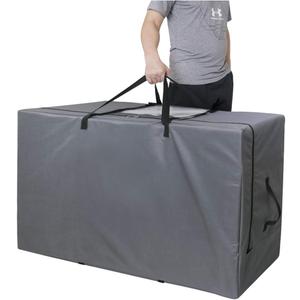 Cuddly Nest Folding Mattress Storage Bag - Heavy Duty Carry Case for Tri-Fold Guest Bed (Fits 4" Queen Mattress,Grey)