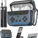 Inesore for Airpods Pro 3 Case Cover with Cleaner Kit, with Lock for Airpod Pro 3 (2025), Classic Cool Funny Game Console Hard Air Pods Pro 3 Case for Men Boy (Black)