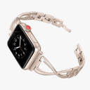 Secbolt Bands Compatible with Apple Watch Band 38mm 40mm 41mm 42mm 44mm 45mm 46mm 49mm Iwatch SE Series 10/9/8/7/6/5/4/3/2/1 Women Dressy Jewelry Stainless Steel Accessories Wristband Strap