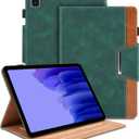 Case for Samsung Galaxy Tab A7 10.4 inch 2022 (SM-T500/T505/T507) - Multi-Angle Viewing Stand Cover with Pocket, PU Leather Folio Case with Magnetic Clasp, Auto Wake/Sleep Smart Tablet Cover, Green