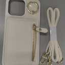 Case for iPhone 16/16 Plus/16 Pro/16 Pro Max, Finger Ring Holder Rear Flip Card Cover Leather Anti-Drop Phone Shell(Brown,16)