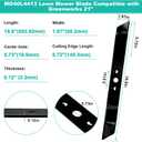 MO40L4413 Lawn Mower Blade Compatible with Greenworks