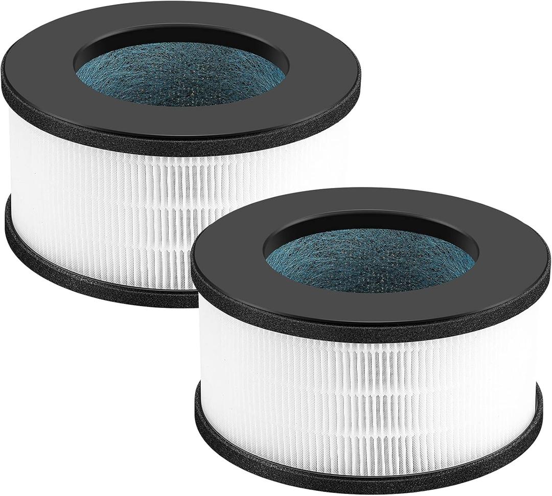 2 Pack AF-3222 HEPA Replacement Filter Compatible with Bulex AF-3222 Device, HEPA Filter and Activated Carbon Filter Set