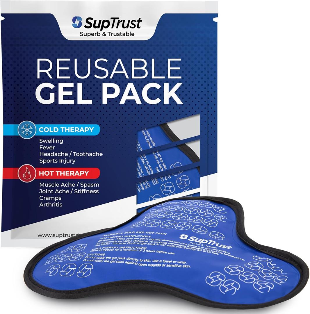 Shoulder Ice Pack for Injuries Reusable: Cold/Hot Therapy Wrap for Rotator Cuff Injuries, Bursitis & Swelling - Gel Ice Pack Reusable Compatible with Suptrust Shoulder Brace for Women and Men
