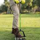 WORKPRO 38 Lawn Aerator Tool with 17 Spikes, Manual Lawn Aerators with Dual-Layer Design, Ergonomic T-Handle, Heavy Duty Manual Grass Aerator for Lawn Aeration, Soil Loosening, and Yard Care
