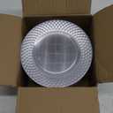 Prestee 100 Pack Clear Plastic Plates for Party - 6.25 Inch Small Round Dessert Plate and Appetizer Platter - Heavy Duty Disposable Plastic Plates for Parties, Weddings, Caterings and Events