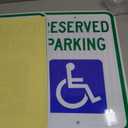 (2 Pack) Reserved Handicap Parking Sign with Wheelchair Picture, 18 x 12 Engineer Grade Reflective Sheeting, Rust Free Aluminum, Weather Resistant, Waterproof, Durable Ink