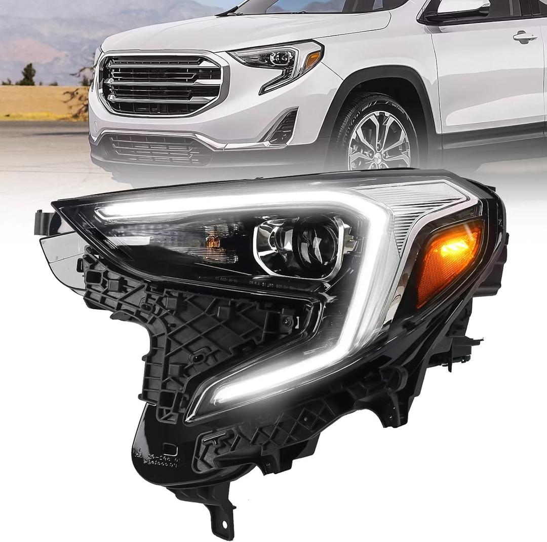 FIONE - For GMC Terrain Headlight Assembly 2018 2019 2020 2021 Xenon HID Terra Front Headlamp Replacement DOT Certification Driver Left Side 84815558 GM2502475