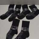 IRAMY Compression Ankle Support Crew Socks Men Women Wicking Plantar Fasciitis Relief Running Hiking Socks 3 Pairs (L)