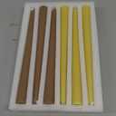 10 Inch Ivory Brown Taper Candles Set of 6 Unscented Smokeless Long Tall Tapered Candles for Candlesticks Sticks Wedding Home Decor Dinner (Cream+Tan Brown)