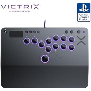 Turtle Beach Victrix Pro KO Leverless All Button Fight Stick for PlayStation 5, Officially Licensed PS5|PS4, Windows 10/11 PC, Customizable eSports Tournament Ready Controller, Arcade Controller, Gray