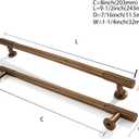 10-Pack 8 Inch Hole Center Antique Brass Cabinet Pulls Solid Heavy Duty Cabinet Pull is Suitable for Drawers Dressers Handles Kitchens Bathroom cabinets