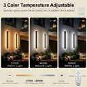 24in Modern Outdoor Lights Fixture,4.33in Wide Dimmable Exterior Wall Lights for Garage and Front Door,Long Outdoor Wall Sconce IP65 Waterproof,Black LED Outdoor Entrance Lighting