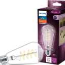 Philips LED Vintage Flicker-Free Clear Spiral ST19, Dimmable, Eyecomfort Technology, 500 Lumen, Soft White(2700K), 5.5W=60W, Title 20 Certified, E26 Base, 1-Pack (565838)