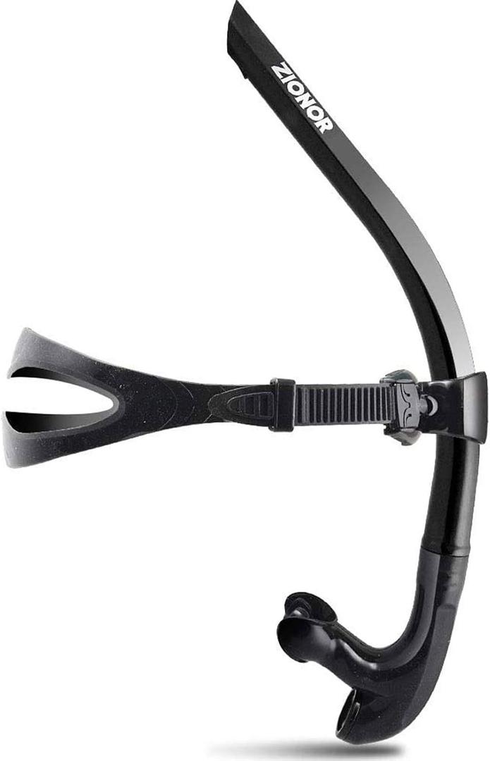 ZIONOR Swim Snorkel for Lap Swimming Adult, Front Snorkel Tube Swimming Training, Comfortable Mouthpiece One-Way Purge Valve for Pool, Outdoors