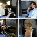 MEEWOO Car Divider Privacy Curtain, Blackout Suede Sun Shade Cover Front & Rear Seat Partition Space Divider Auto Van Truck Interior Accessories for Family Camping Baby Sleeping (Black, Large)