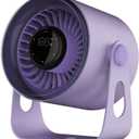 SAYTAY Desk Fan, 100 Speeds Strong Wind Personal Fan Portable Rechargeable with LED Display, Quiet WallMountable Bedroom Fan for Sleeping Home Outdoor Camping (Purple)